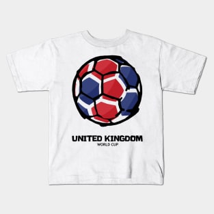 United Kingdom Football Country Flag Kids T-Shirt